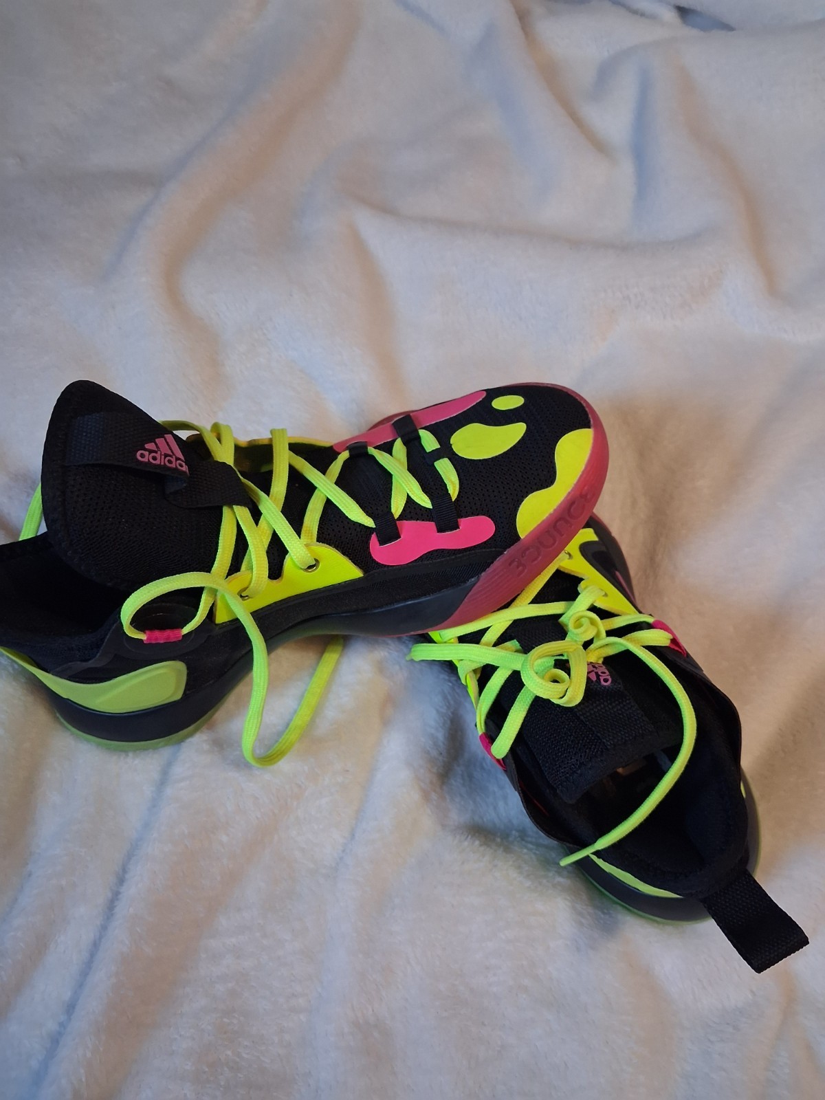 Adidas Neon Yellow&Pink ☆BOUNCE☆ Womens Running/Gym Shoes Size 6