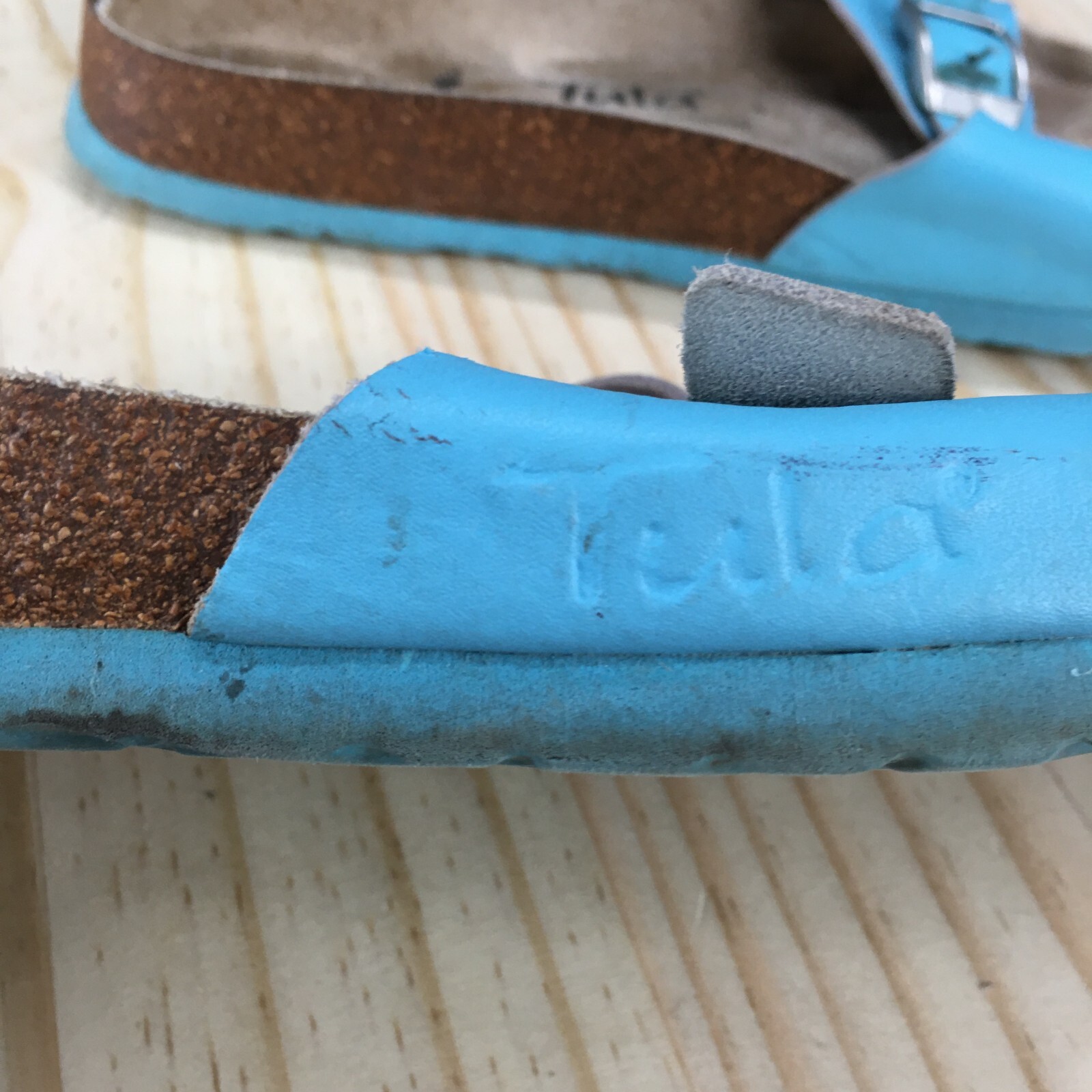 Tula By Birkenstock Sandals Womens 38 Narrow Slide Blue Casual Slip On Comfort