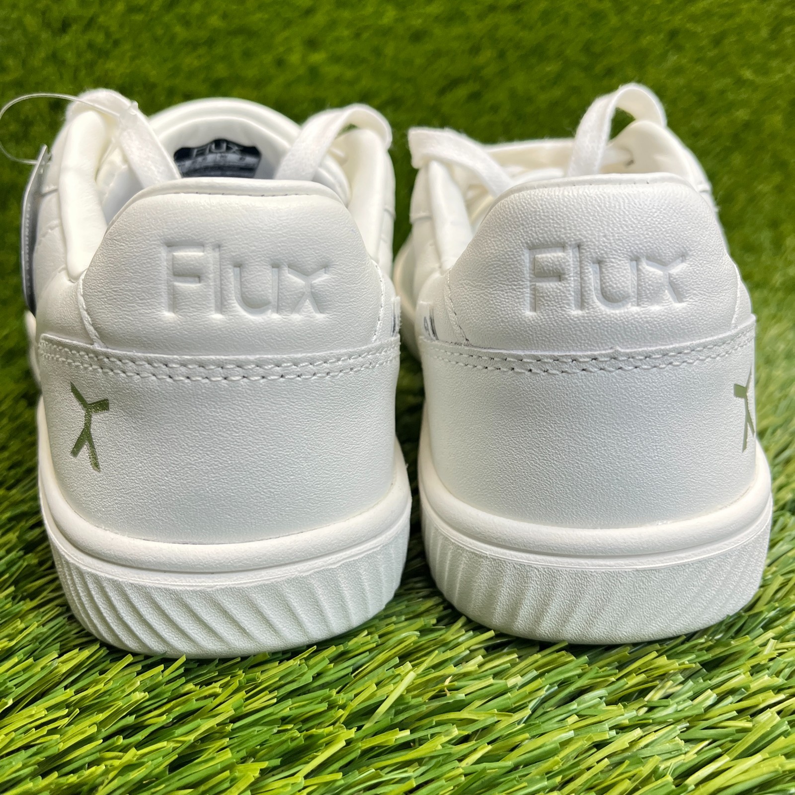 Flux Footwear Adapt Leather Trainer White Womens Size 8 Athletic Shoes Sneakers