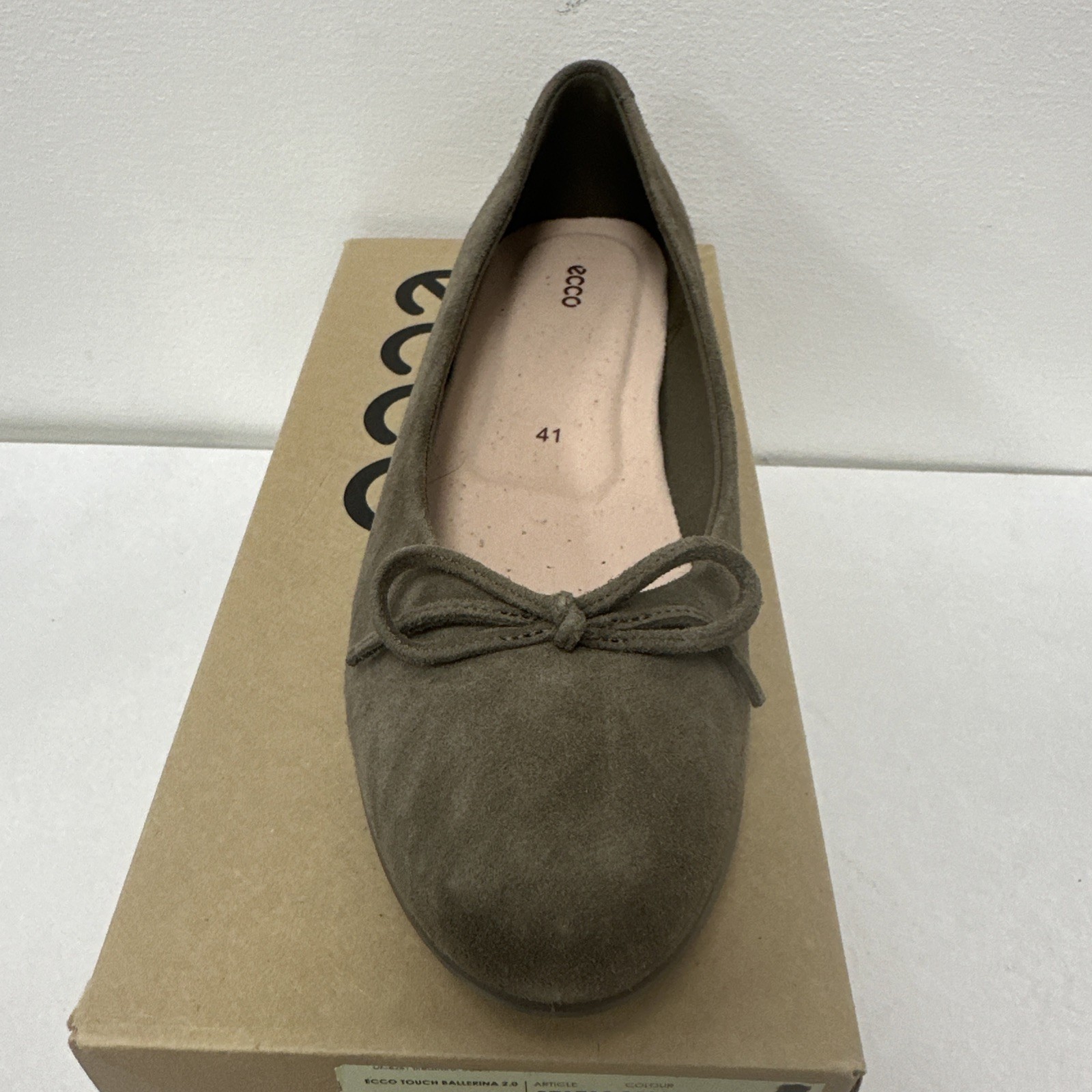 ECCO TOUCH BALLERINA FLAT | ARTICLE 271713 | DARK CLAY 05559 | SIZE 10-10.5US