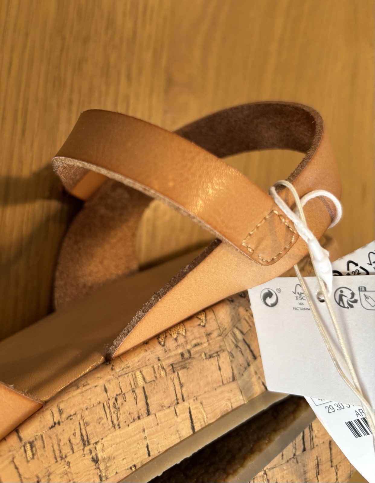 Zara Platform Sandals Strappy Leather Tan Size 40 EUR 7 US – NEW See Description