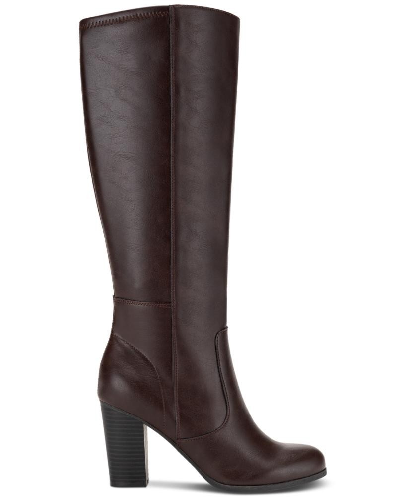 Style Co Women’s Addyy Mid-Calf Boots Round Toe Block Heel Memory Foam S63
