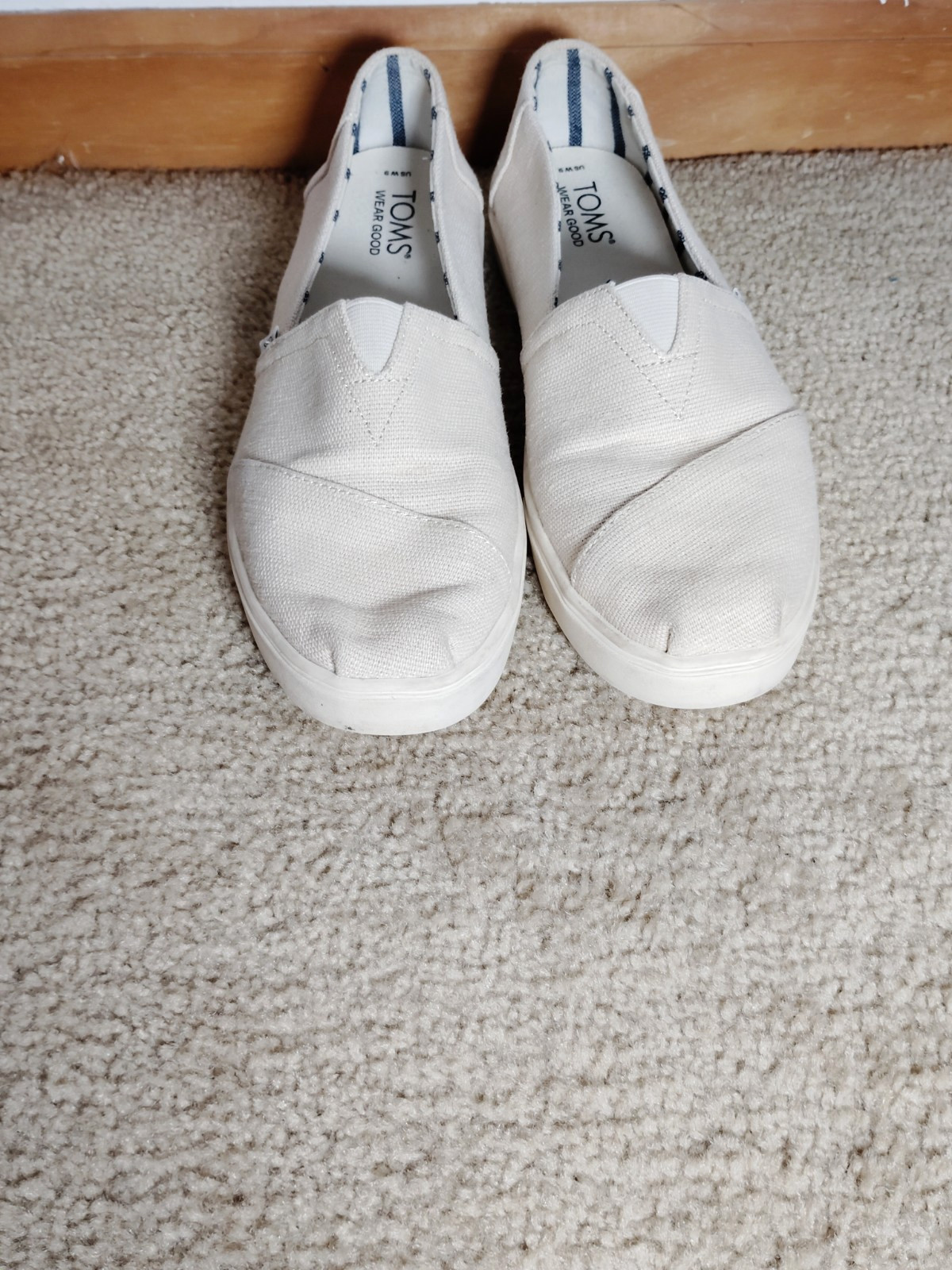 TOMS Natural Heritage CREAM Woven Canvas Shoes Resort Boho Casual Travel Women 9