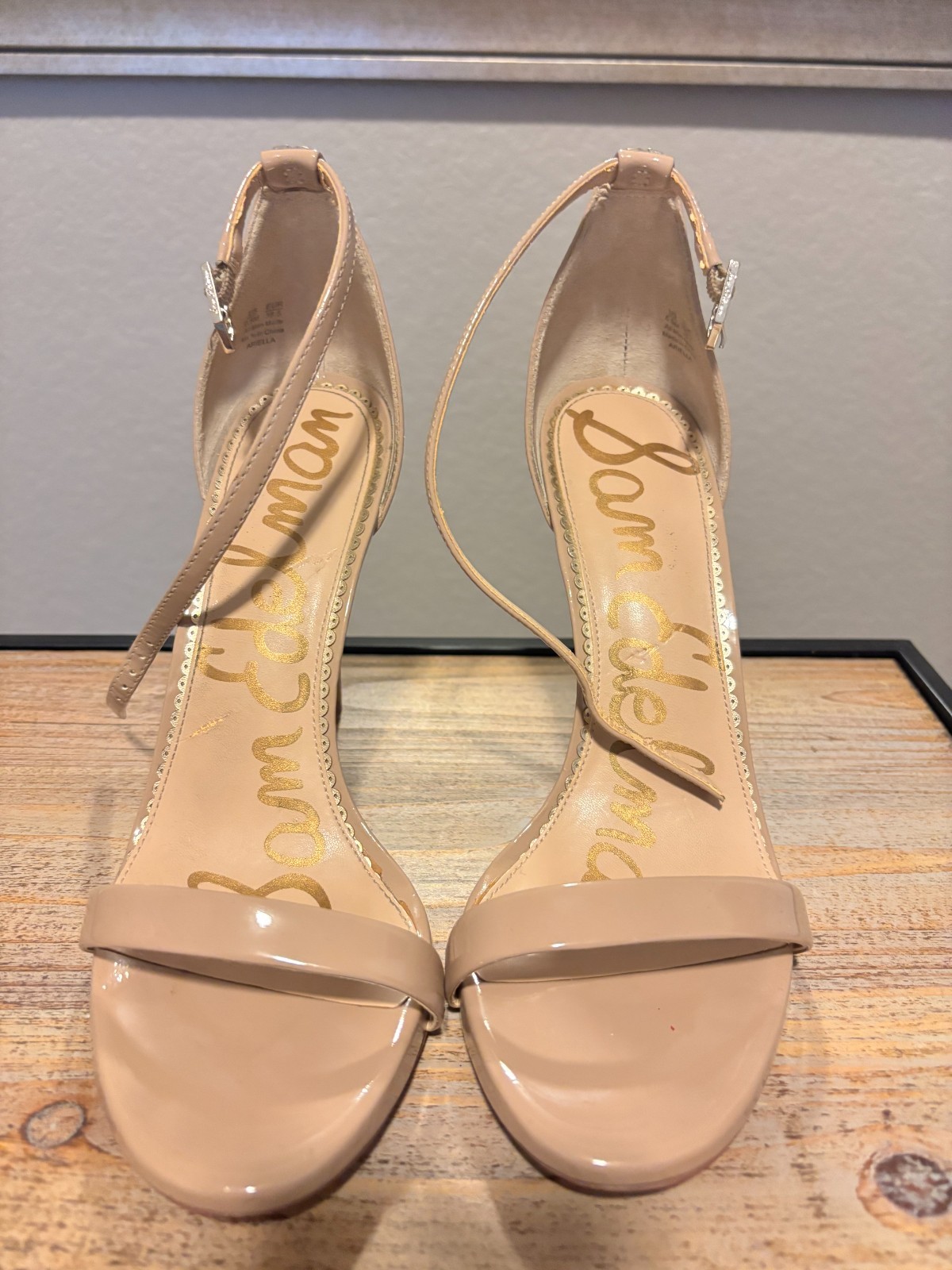 Sam Edelman Ariella Strappy Heels Beige Sz 8.5