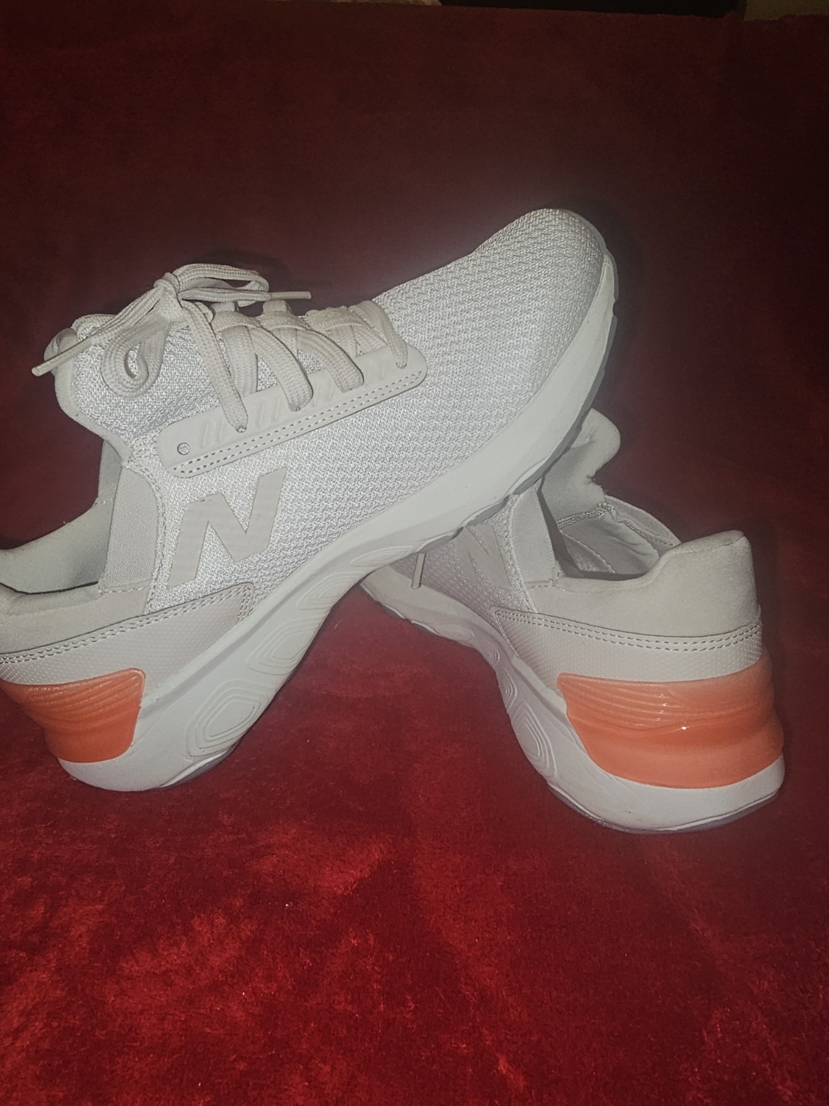 New Balance Fresh Foam X 1440 Women’s Low Top Lace Up Mesh Sneakers Beige Orange