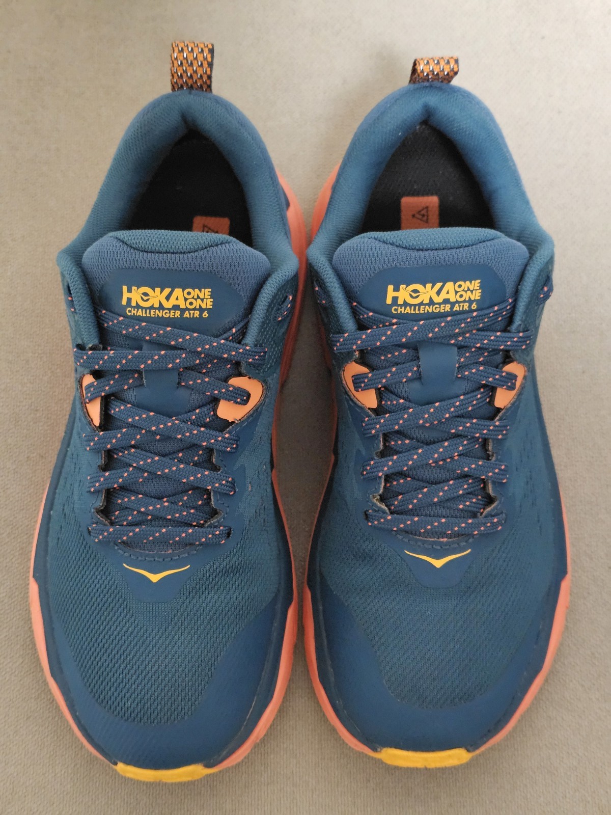 Hoka One One Challenger ATR 6 GTX Blue Coral Trail Shoes Womens Size 6.5 1116878