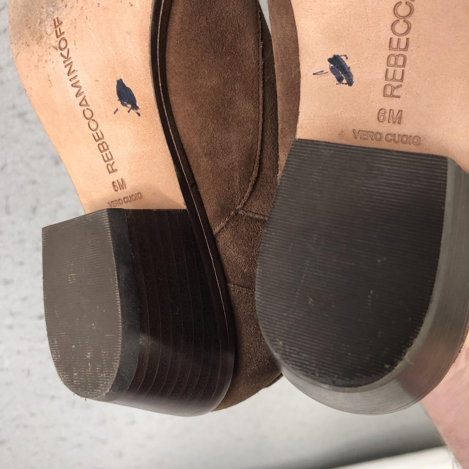 Rebecca Minkoff Boots Womens Size 6 Brown Suede Ankle Zip Buckle Heel Booties