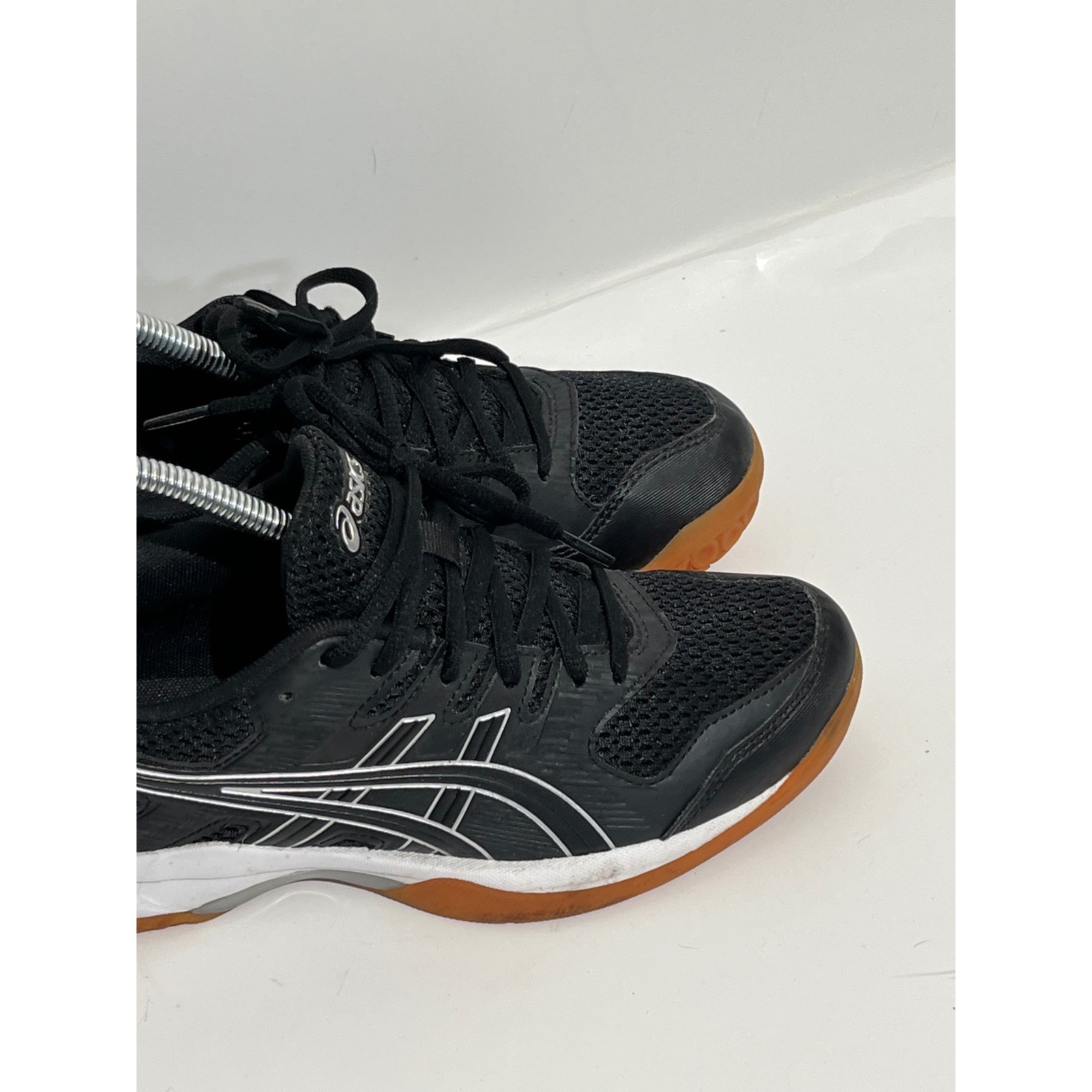 Asics Gel-Rocket 9 Volleyball Shoes Black White Gum Sole Indoor Court Sneakers