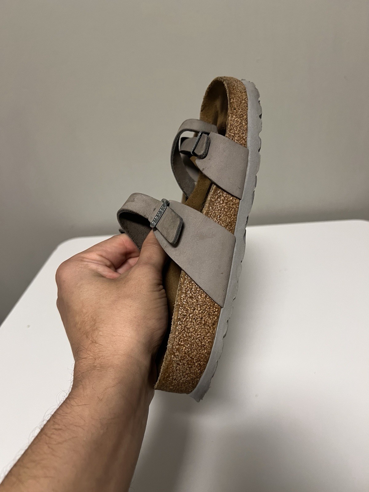 Birkenstock Mayari Nubuck Leather Dove Gray Women’s EU 37 US 6-6.5 Regular/Wide
