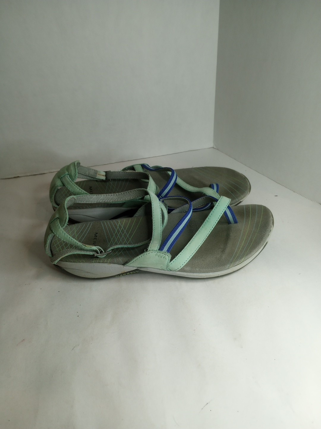 Merrell Lilium/Turquoise Twilight Toe Loop Ankle Strap Sandals Women’s sz 8