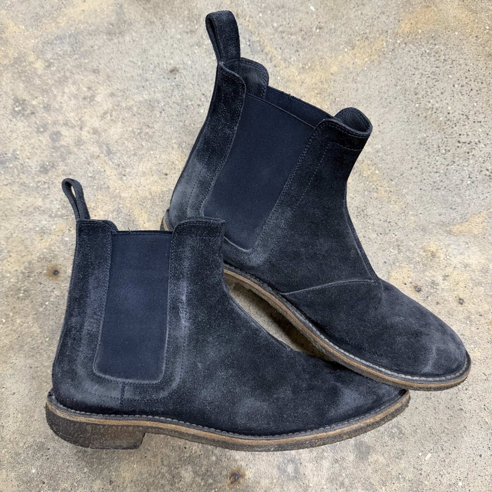Bottego Veneta Blue Chelsea Suede Boots Womens EU 40 US 9 Made in Italy