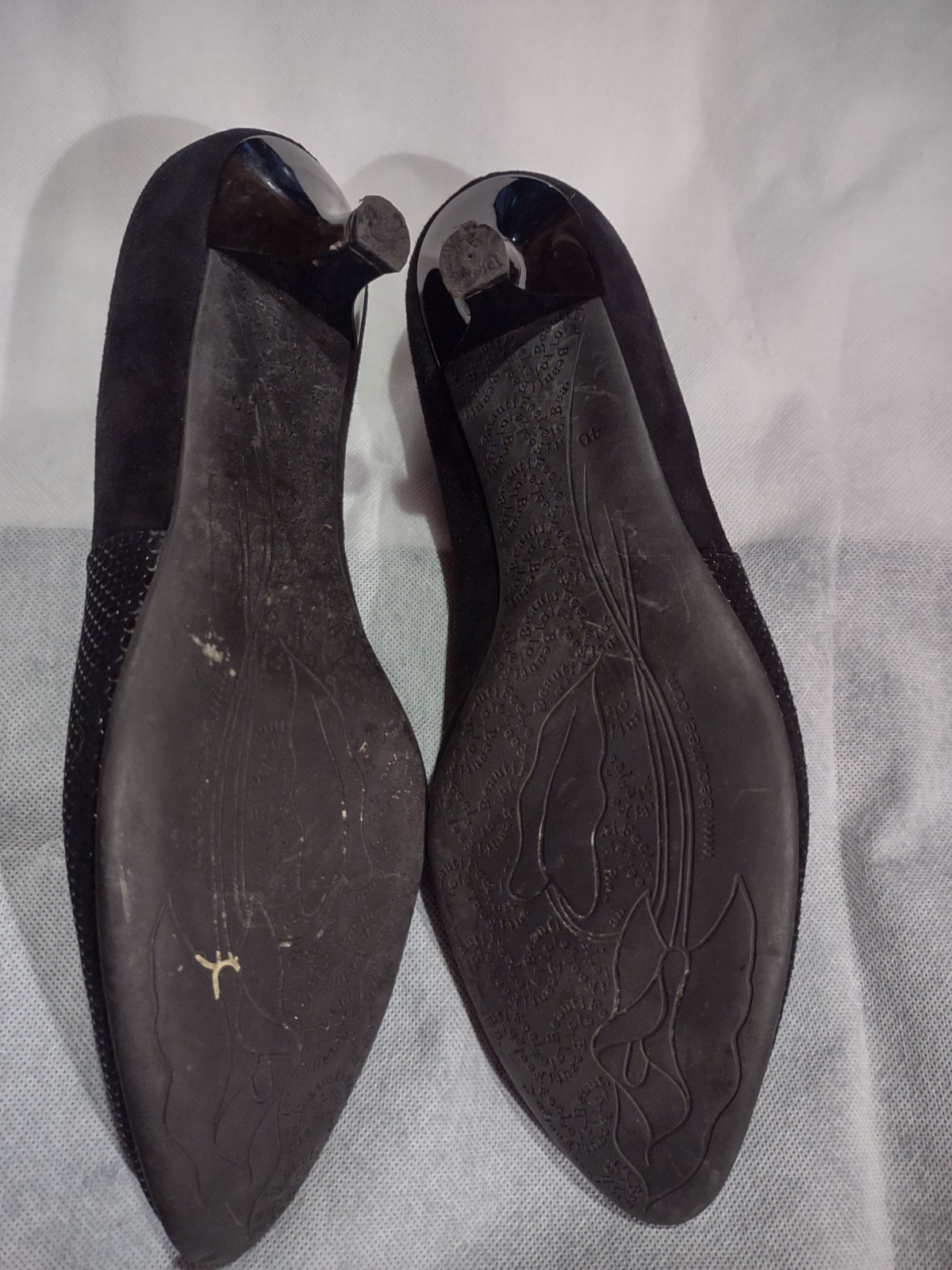 Beautifeel Snake Pattern And Suede Heels