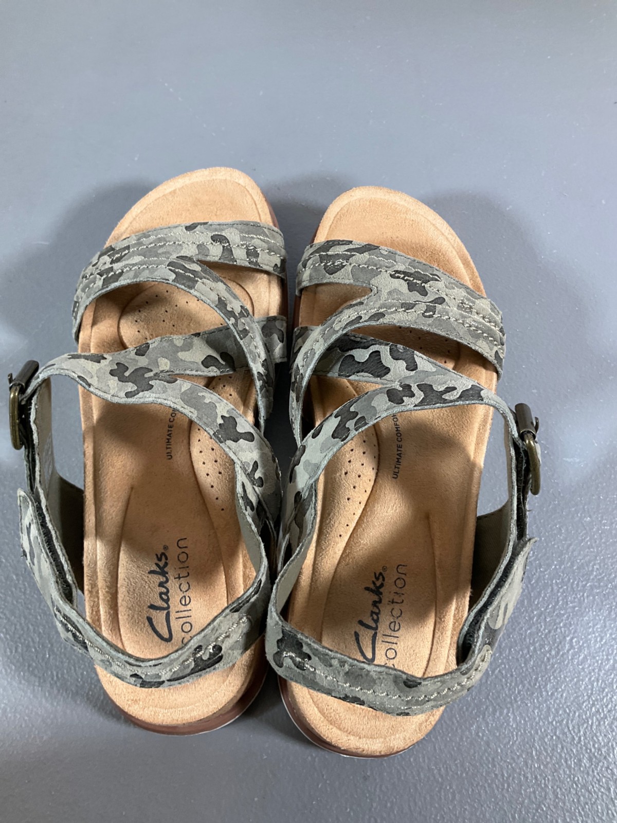 Clarks Brynn Step Women’s Tan Leather Adjustable Sandals, Size 7 – Eco-Friendly