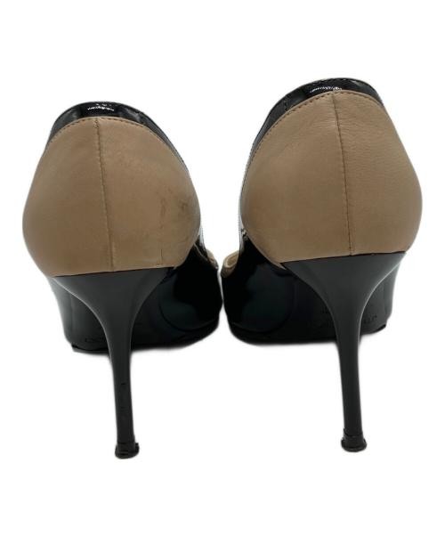 JIMMY CHOO Open-toe ribbon high heel pumps EU36 US6.5 Black