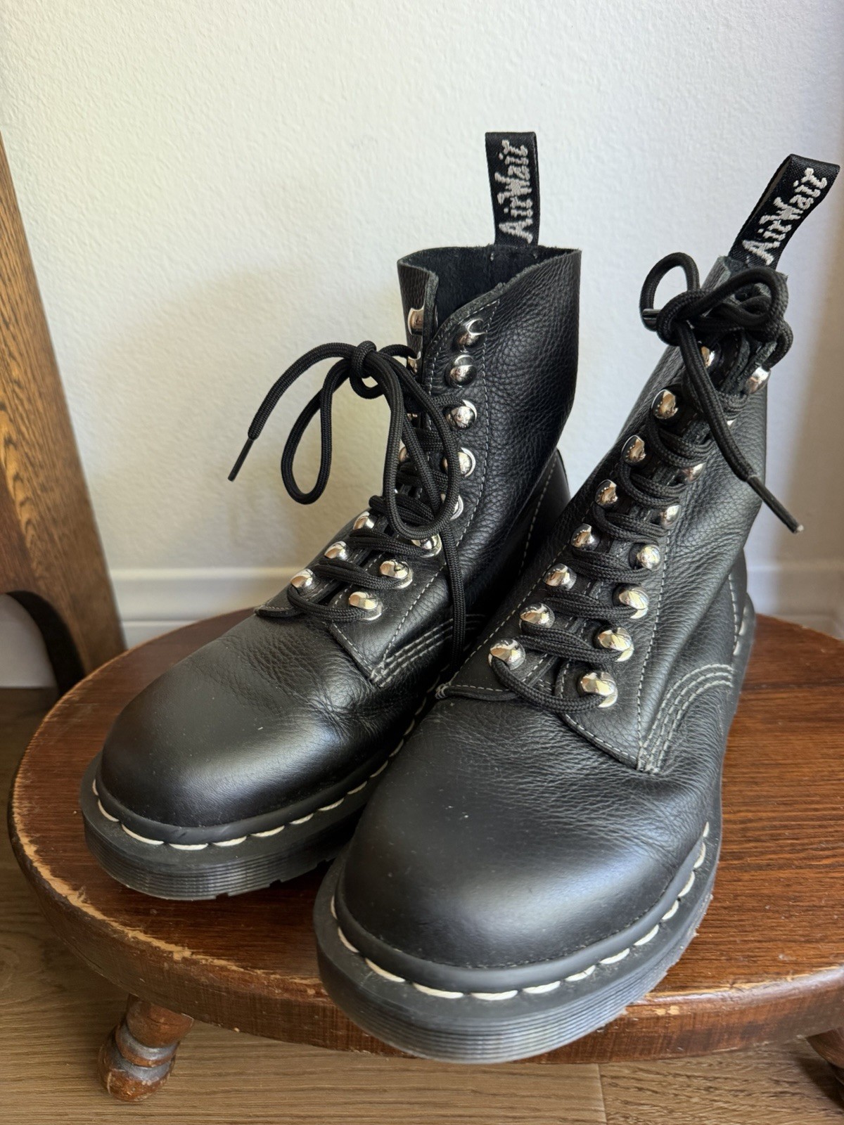 1460 Pascal Hdw Black Virginia Boots Women’s Size 7 Retail $170