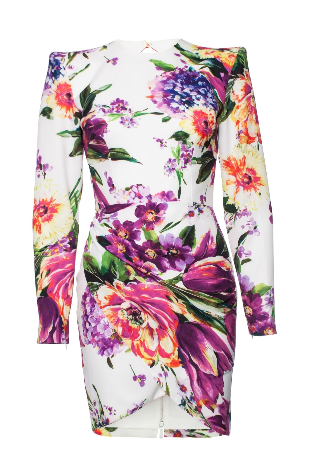 Alex Perry Floral Anais Mini Dress. Female Multicoloured Xs
