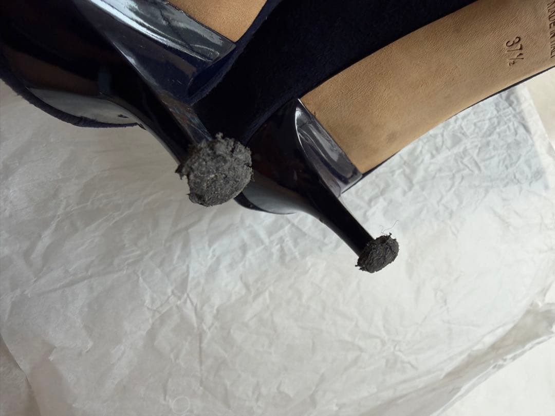 JIMMY CHOO Suede Pumps Navy 37.5