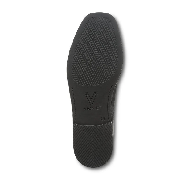 VIONIC Caroll 2.0 Ballet Flat, Black Leather New