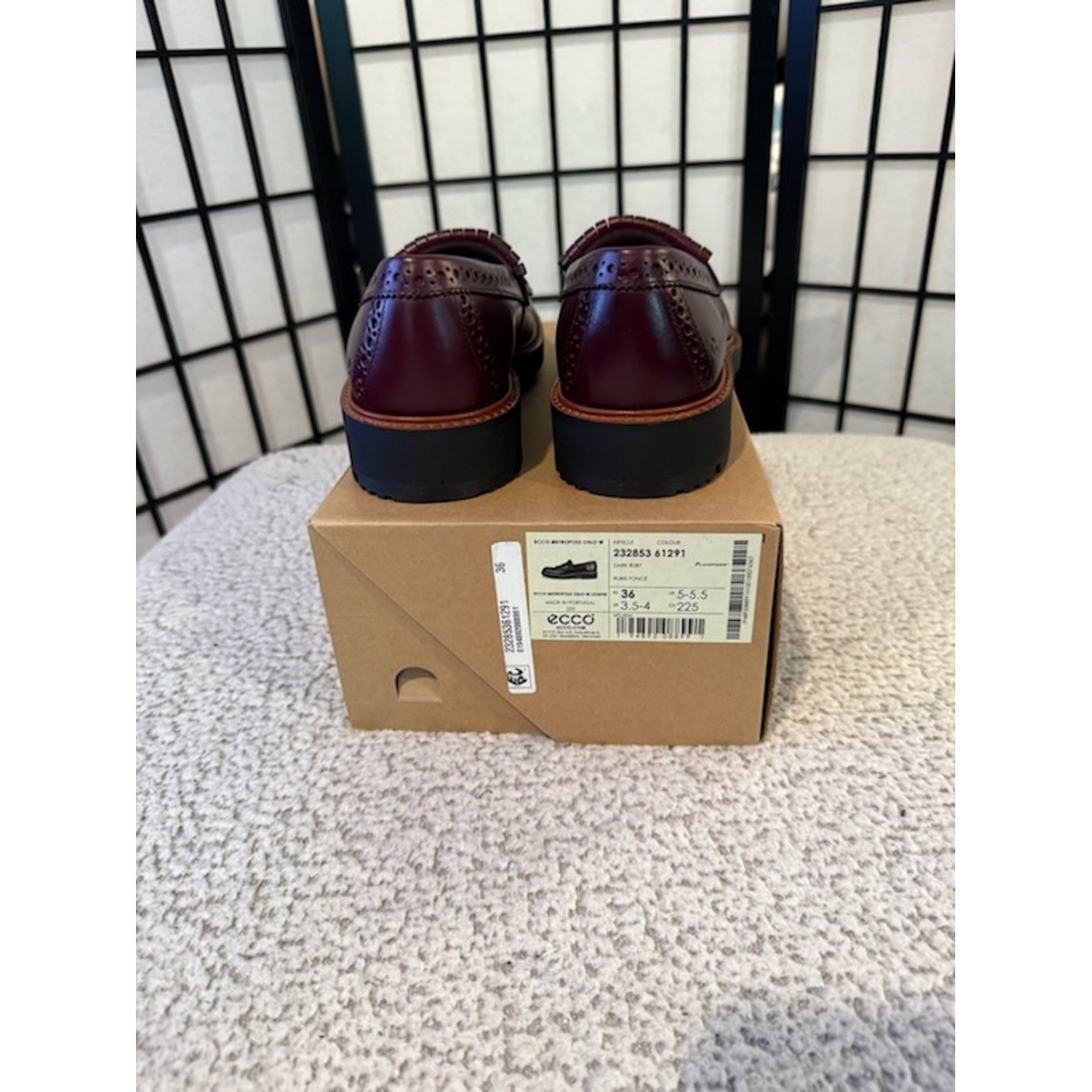 NWT ECCO Metropole Oslo Leather Loafers – Burgundy – EU 36 / US 5–5.5