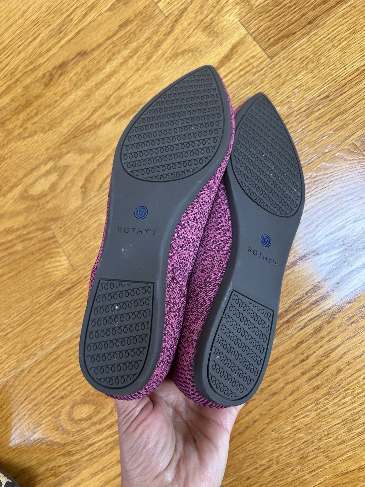Rothy’s RARE& RETIRED Rothy’s python print with a light pop of purple