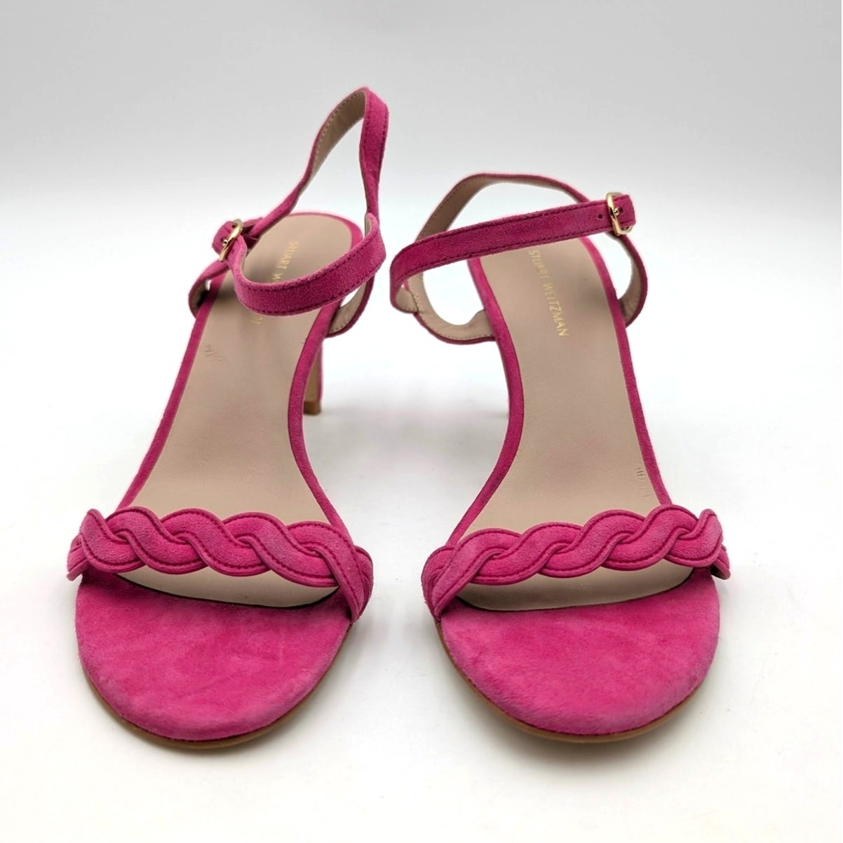 Stuart Weitzman Dancer Twistie 100 Suede Sandal Women’s Pink Size US7.5 EU38