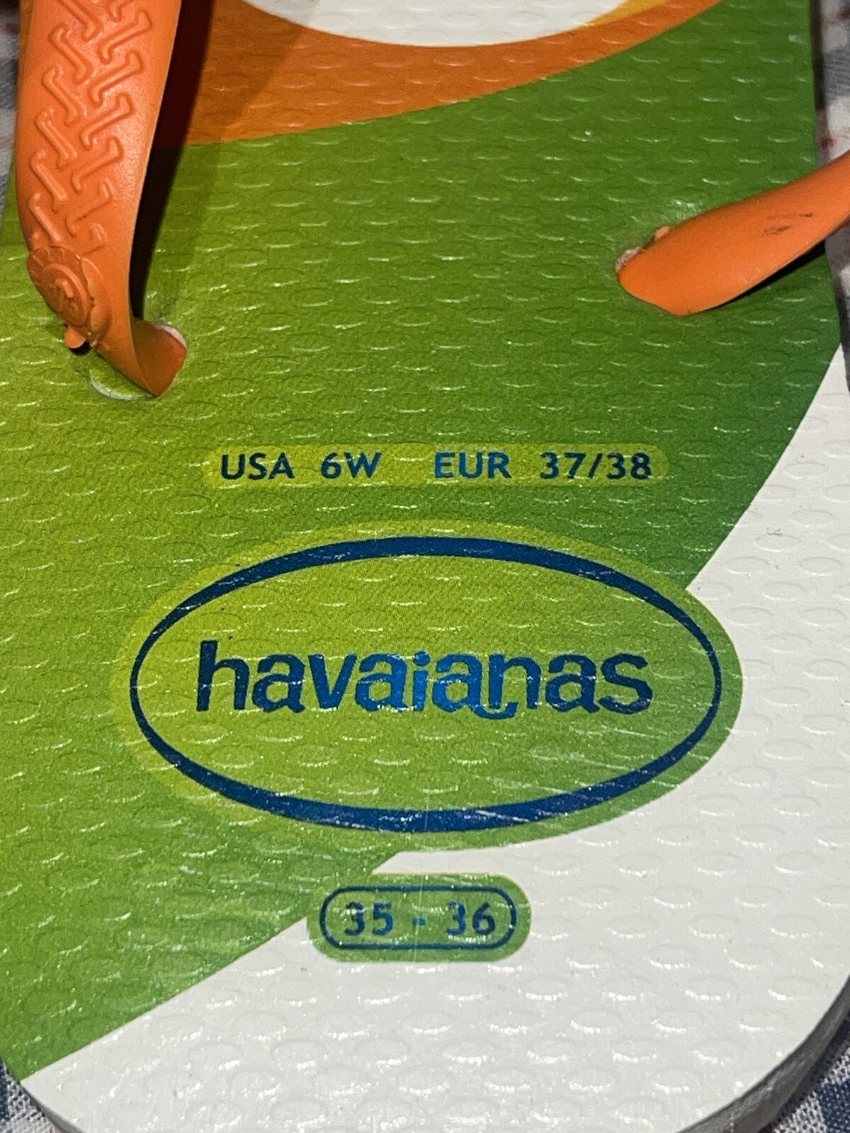 Havaianas Rio 2016 Olympics Flip Flops Sandals 6 Womens Eur 37/38 (NWT)