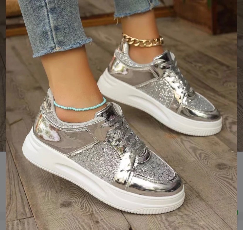 Women’s Fashion Sequins Platform Sneakers