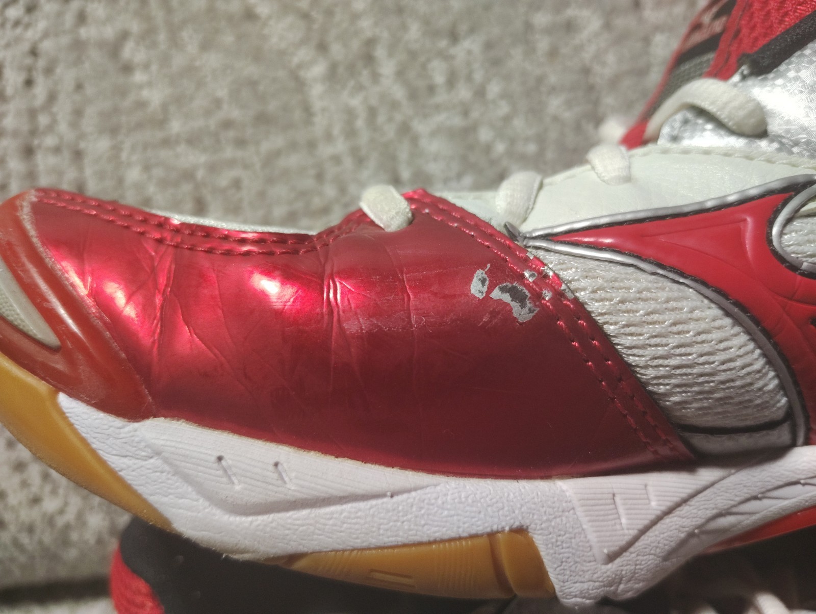 Mizuno Womens Wave Bolt 3 Volleyball Shoes Red White Size 9