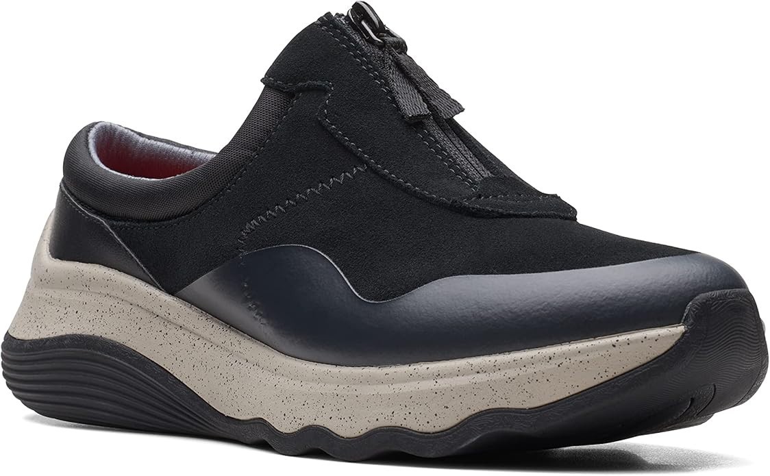 Clarks Jaunt Way Clog, Black Suede