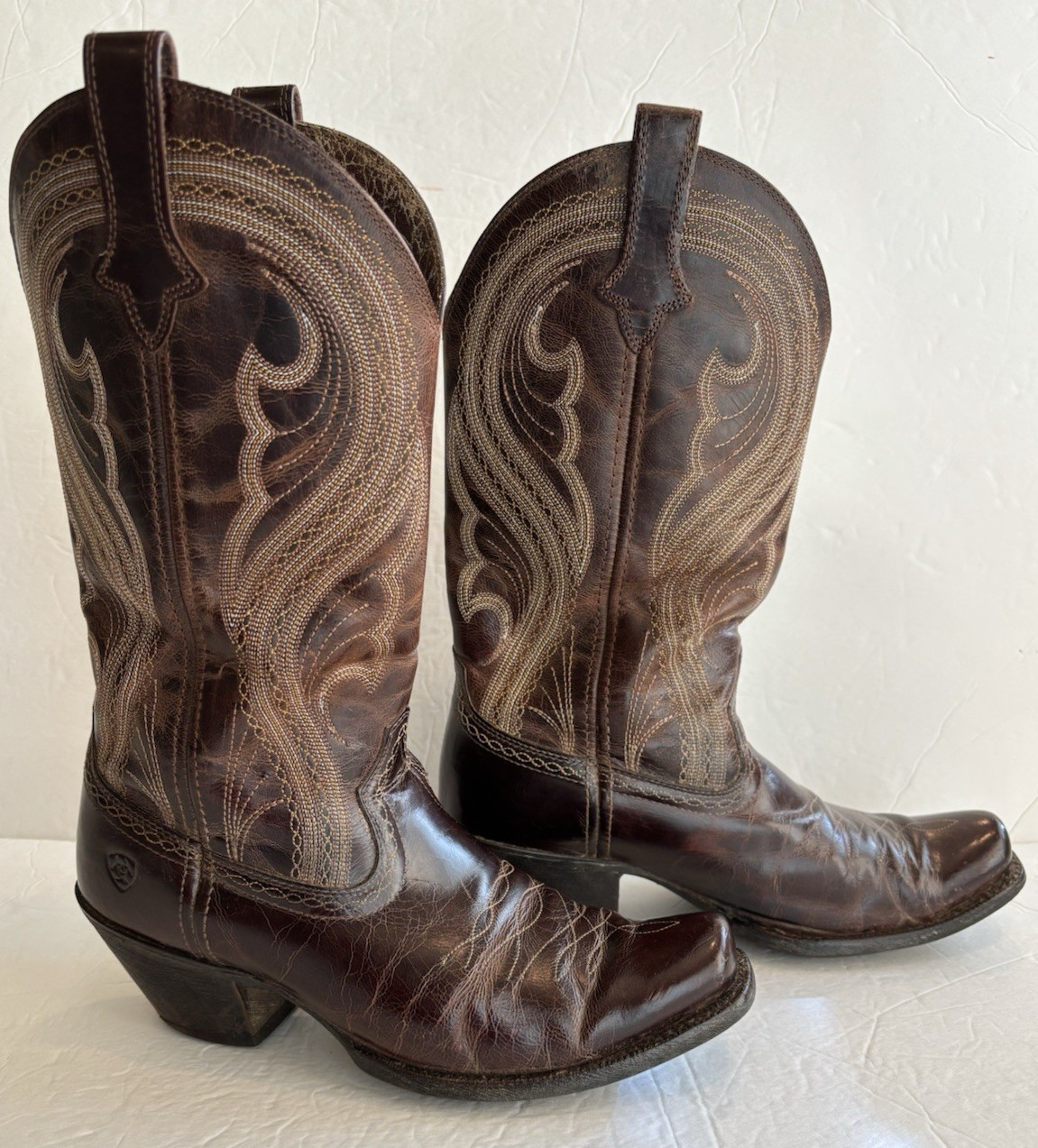 Ariat Lively Cowboy Western 10016357 ATS Sassy Brown Boots Womens 9B Leather