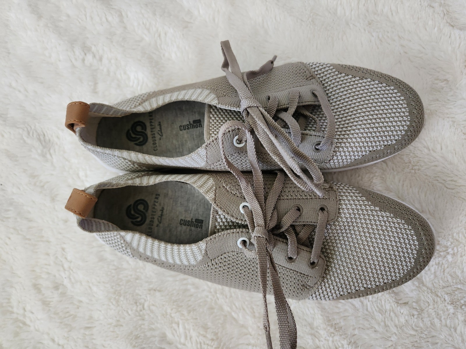 Clarks Cloudsteppers Sneakers Women 8M Step Allenasun Shoes Brown Gray Comfort