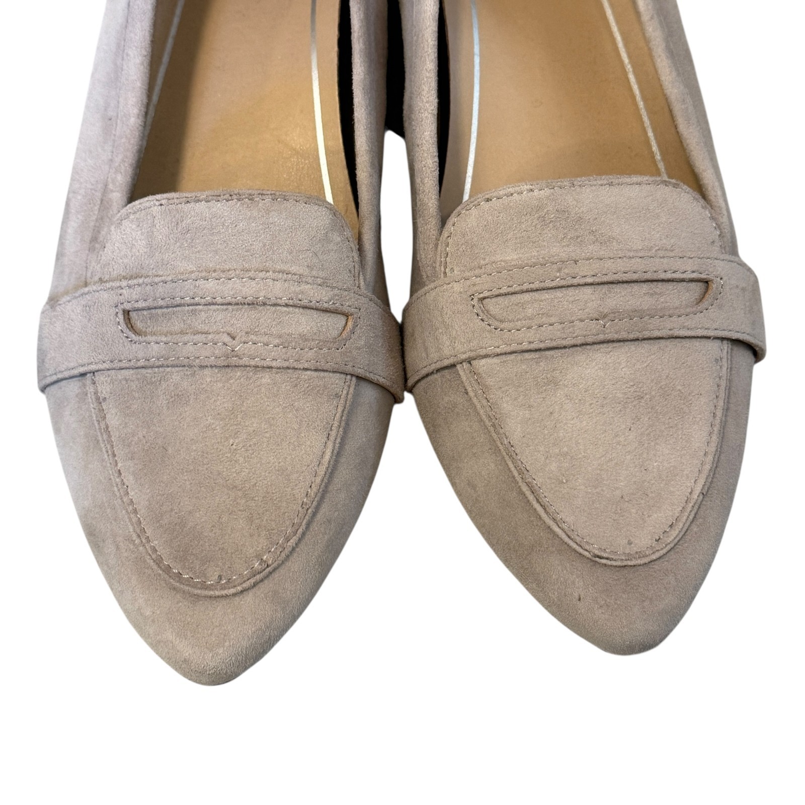 Vionic Savannah Suede Leather Blush Nude Slip On Comfort Loafers Shoes size 7