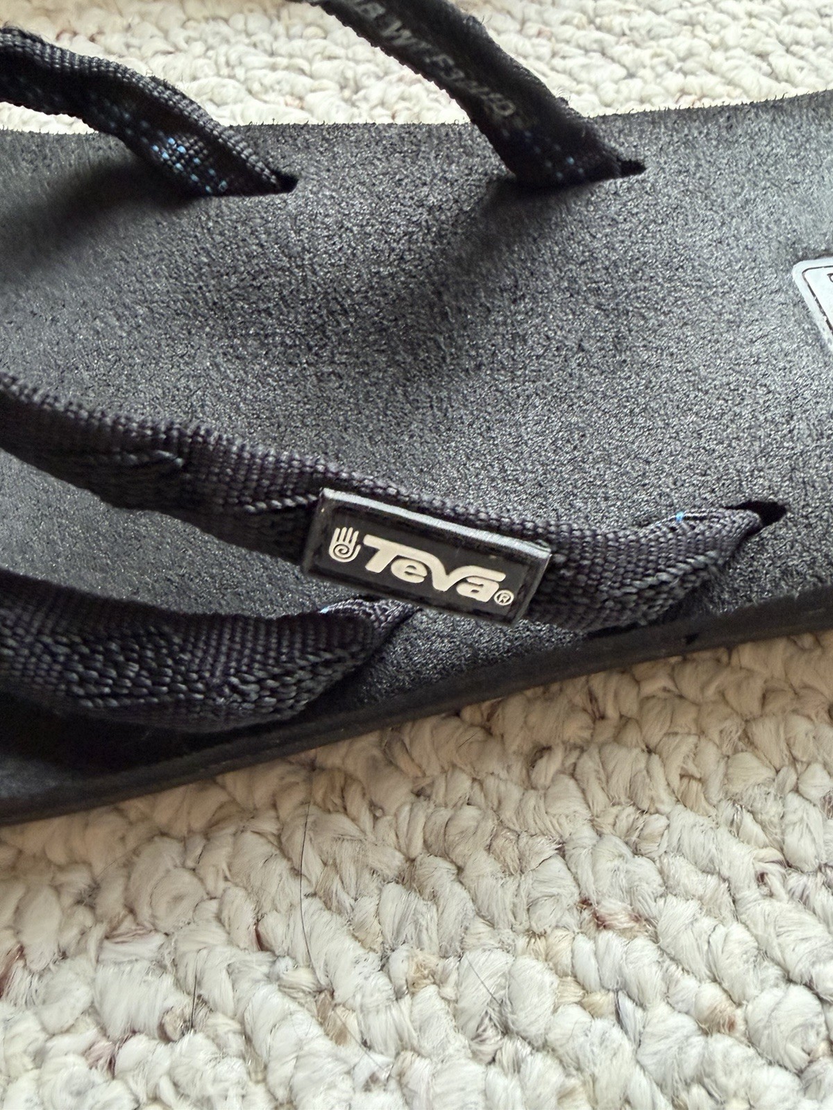 Teva Mush Olawahu 6840 Flip Flop Thong Sandals Womens Size 7 All Black