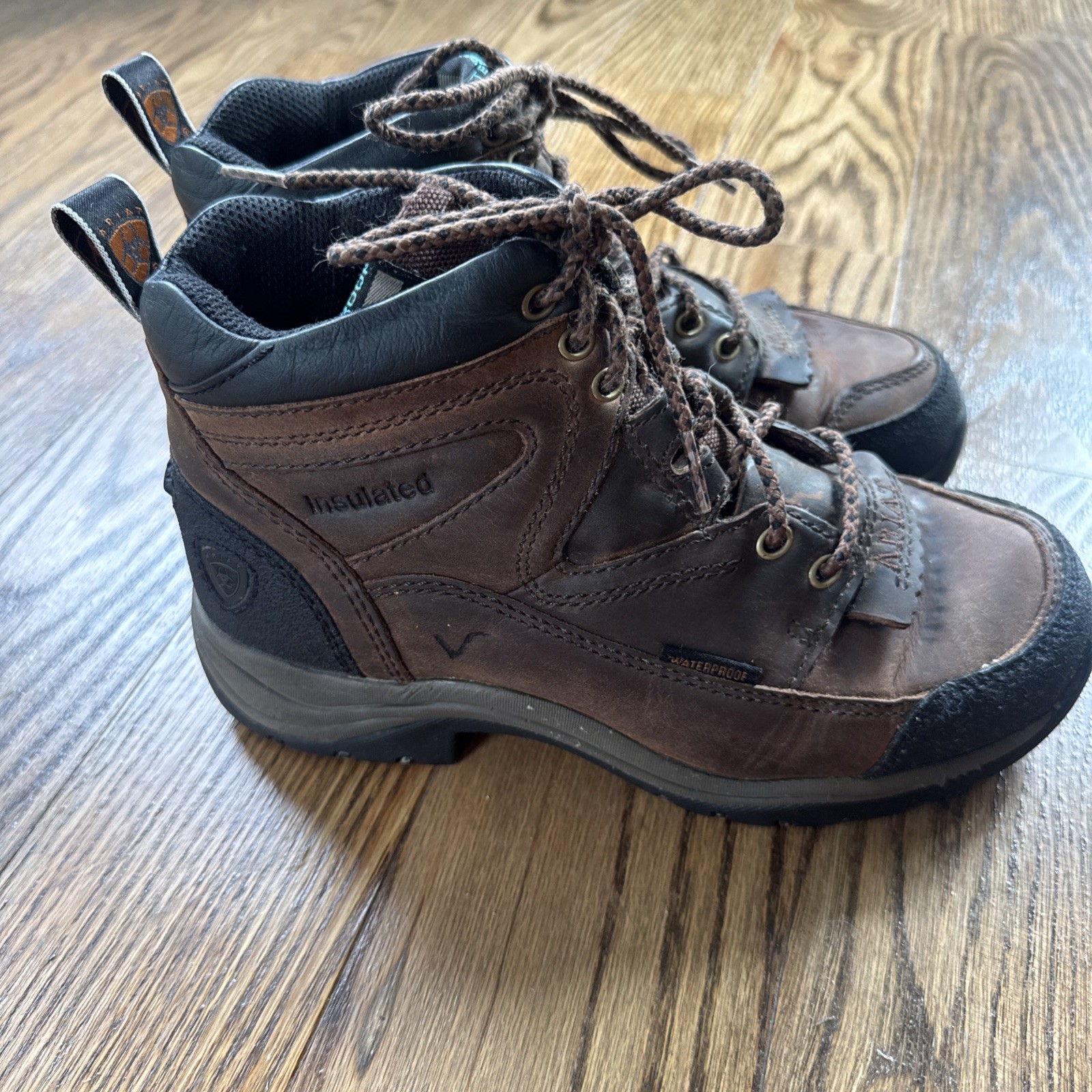 Ariat Women’s Terrain H2O Boots Brown ATS Waterproof Thinsulate Size 5.5 B 70376
