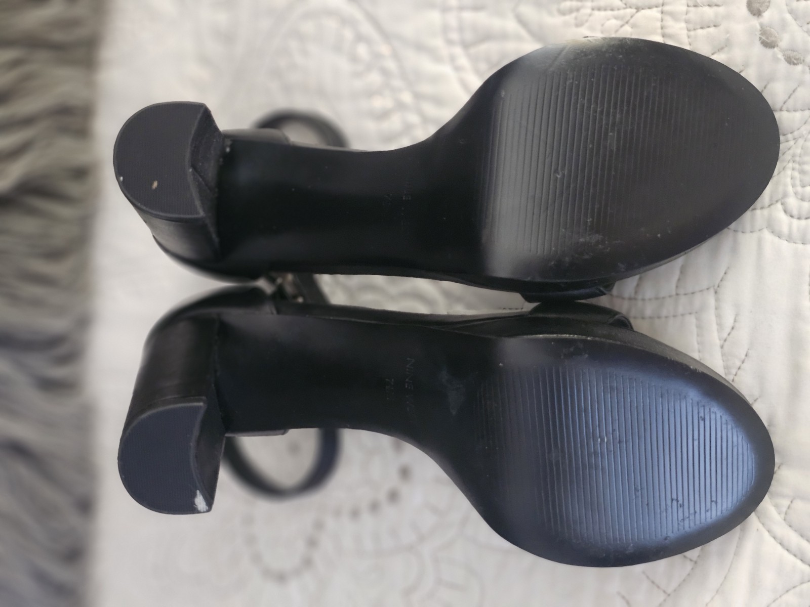 Nine West 7.5 Black Strappy Heels