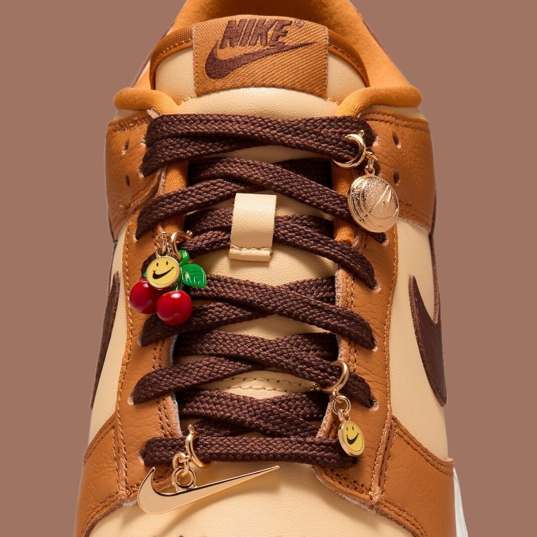 Nike Women’s Dunk Low Shoes Desert Ochre Cherry Charm Brown HQ7487-700 NEW