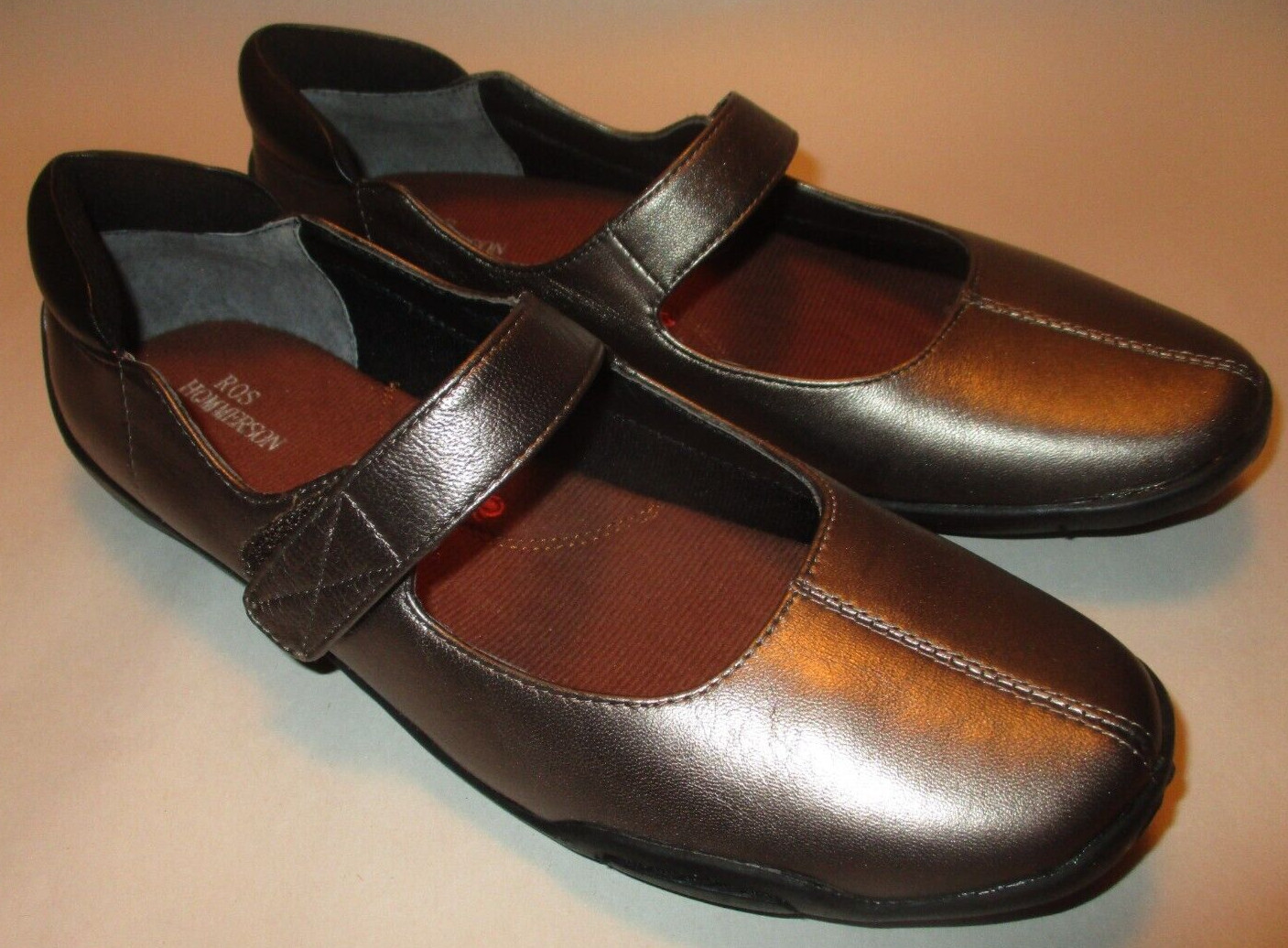 New Ros Hommerson Carissa Womens 6.5N Leather Cushioned Mary Jane Comfort Shoes