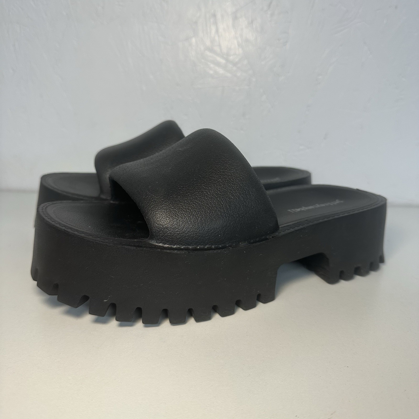 Jeffrey Campbell Black Chunky Platform Sandals Sz 9 Gothic Grunge Street Style