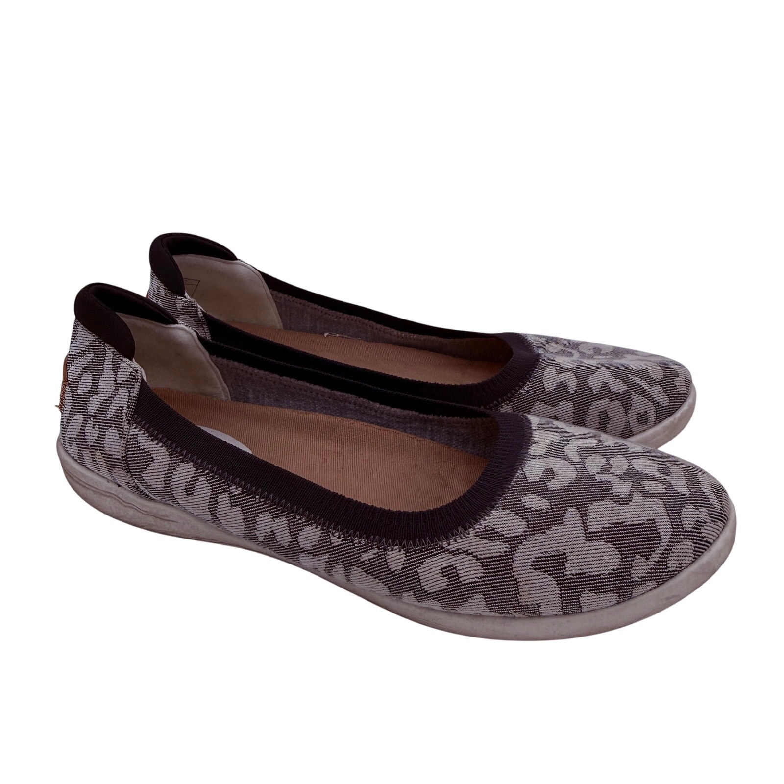 Hey Dude Women’s Savannah Slip Classic Leopard Ballet Flats Shoes Size 9