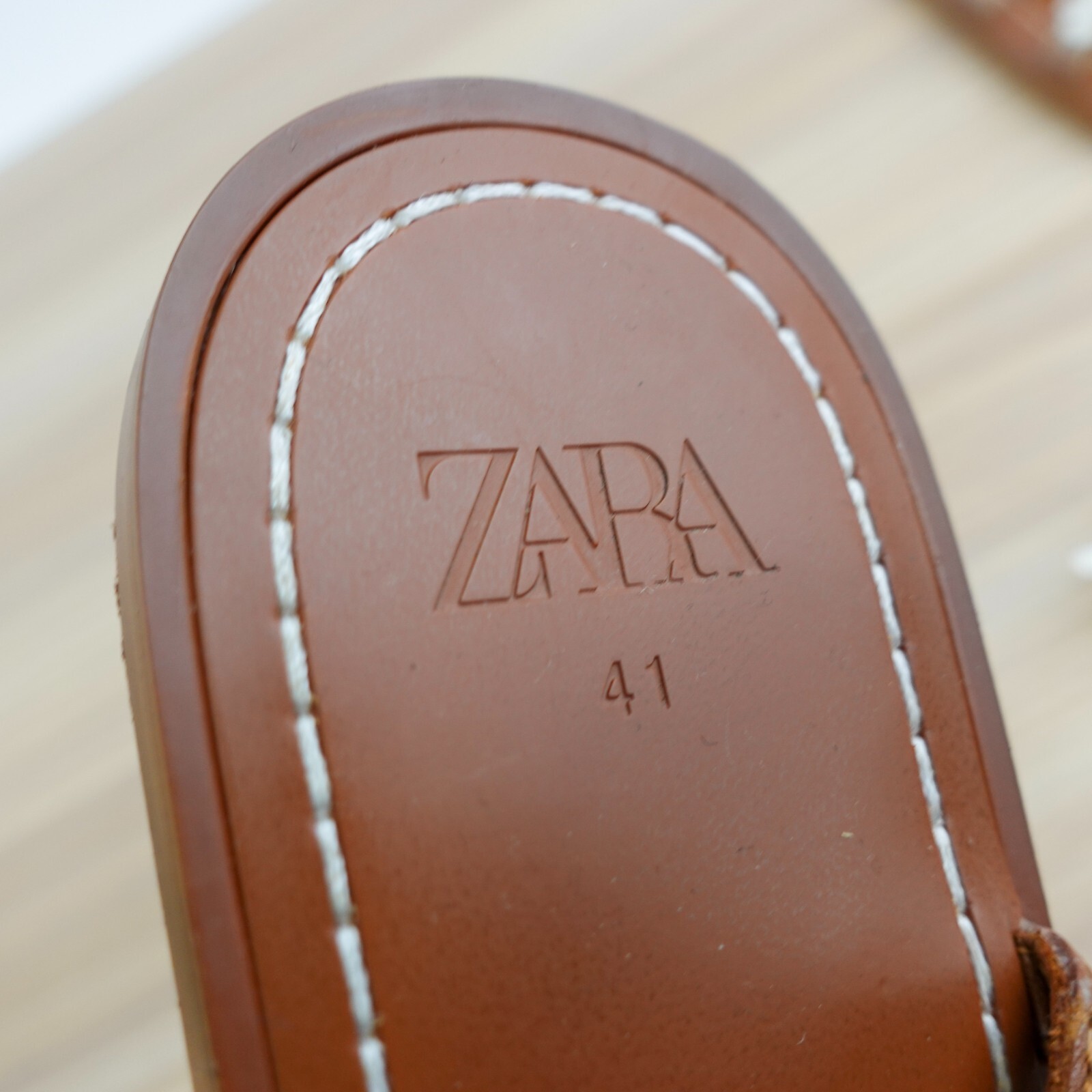 ZARA Coastal Boho Beaded Flat Sandals Womens 10.5 White Strappy Beach Slides