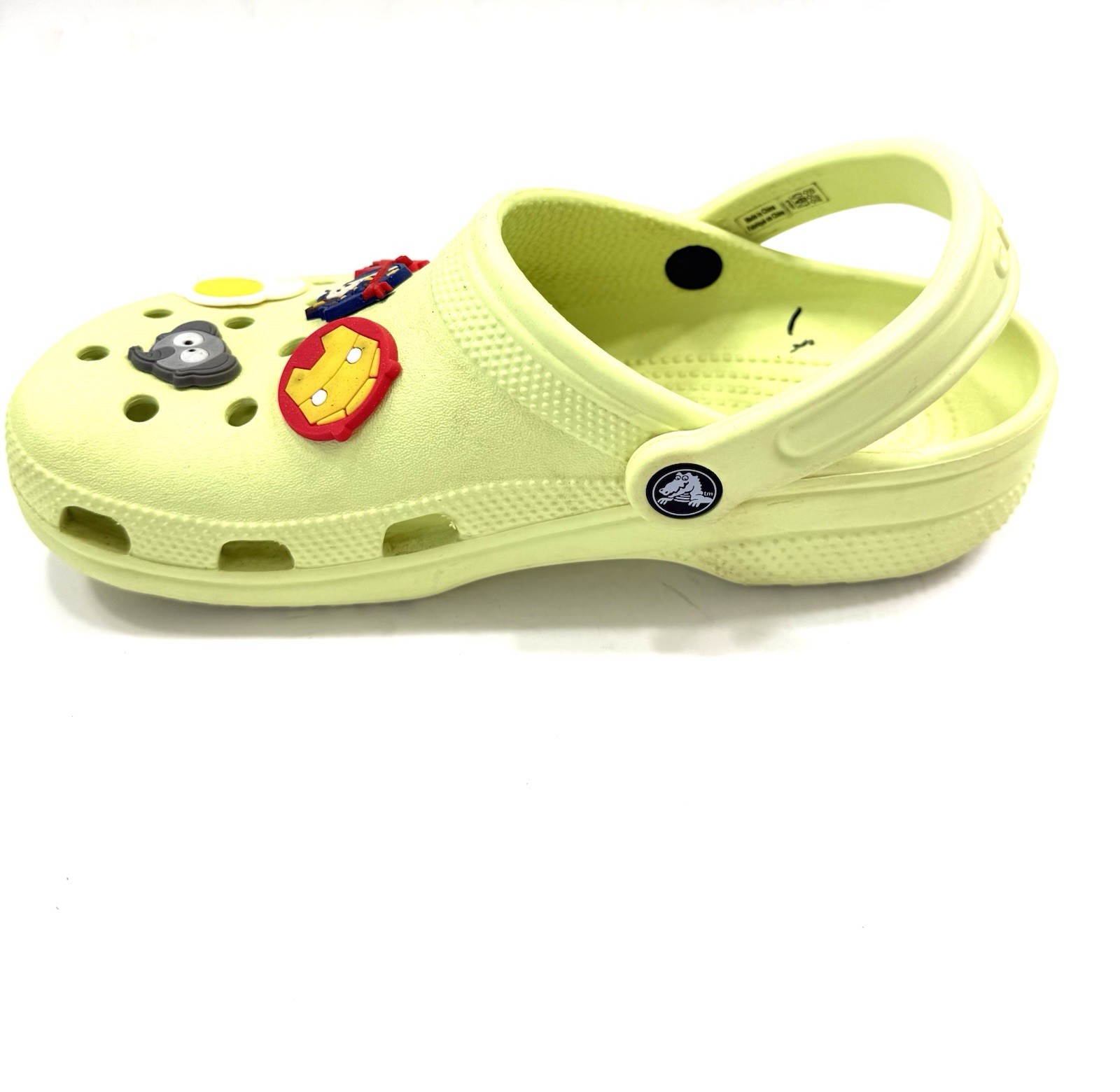 Crocs Classic Clog Slip On Clogs Lemon Yellow Unisex Men 5 Women 6.5 / 3D Charms