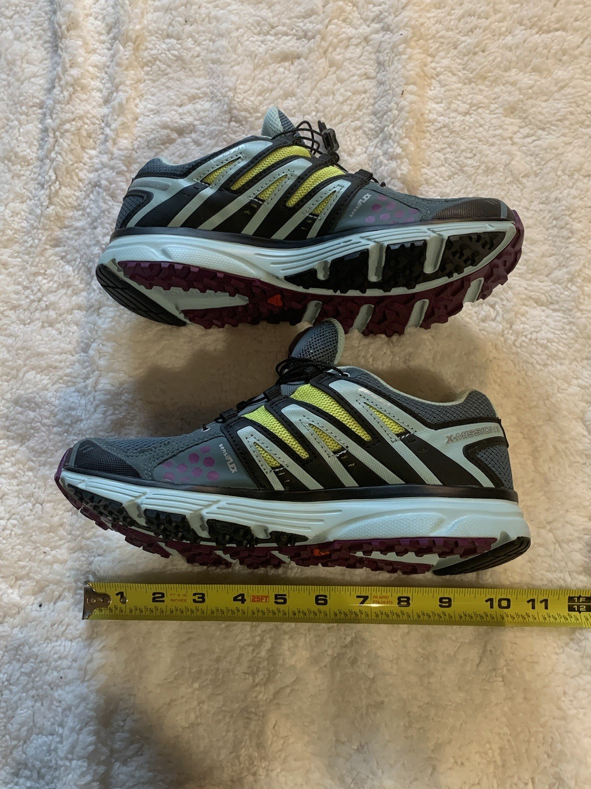 Salomon X-Mission 3 Shoes Women’s 8 Blue Trail Running Sneakers Hiking
