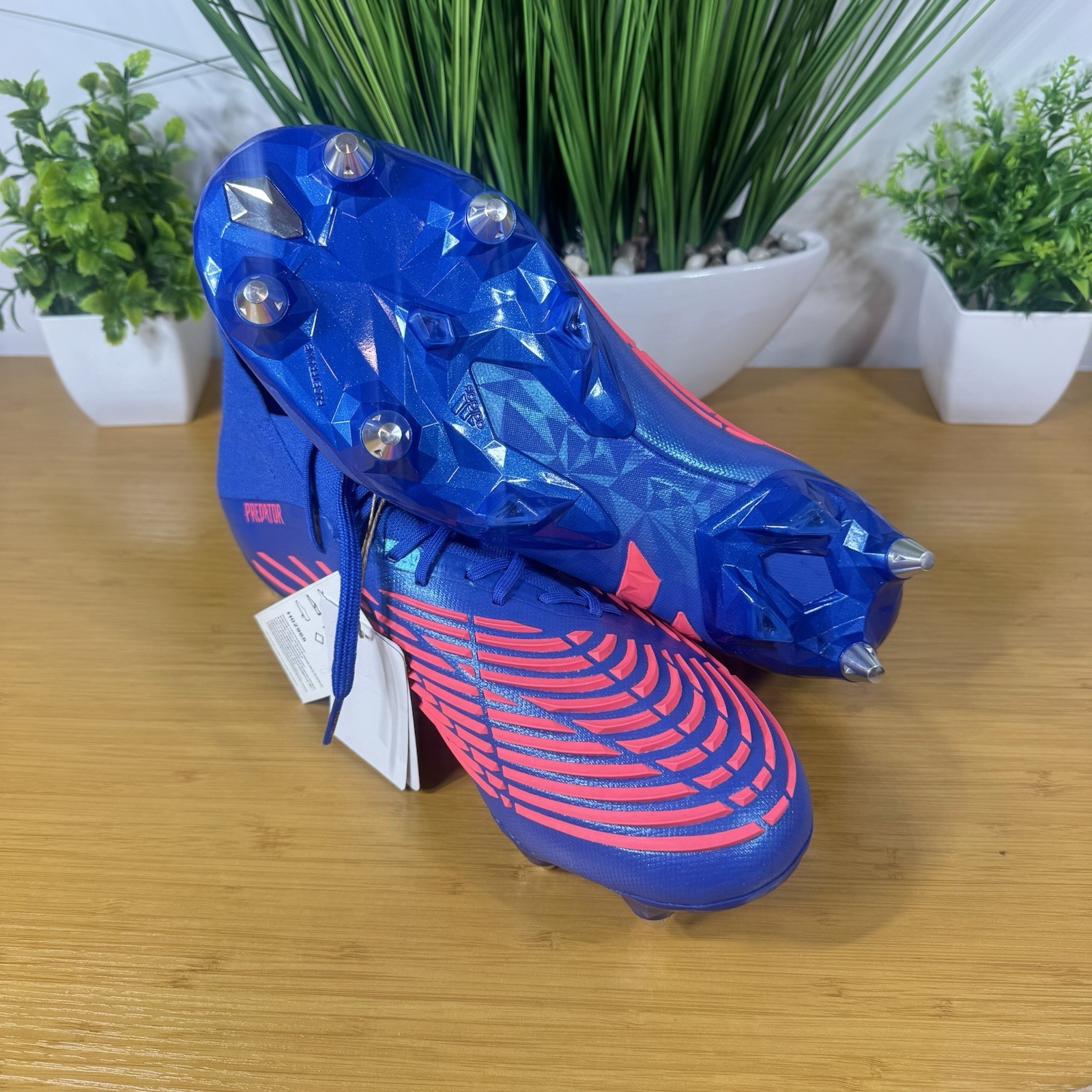 Adidas Predator Edge .1 SG NBY Soccer Cleats Blue Mens Size 8/ Womens Size 9