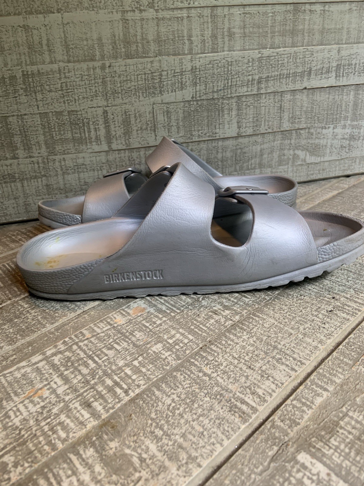 Birkenstock Arizona EVA foam sandals in Gray Silver Women’s Size 7 Slide Slip On