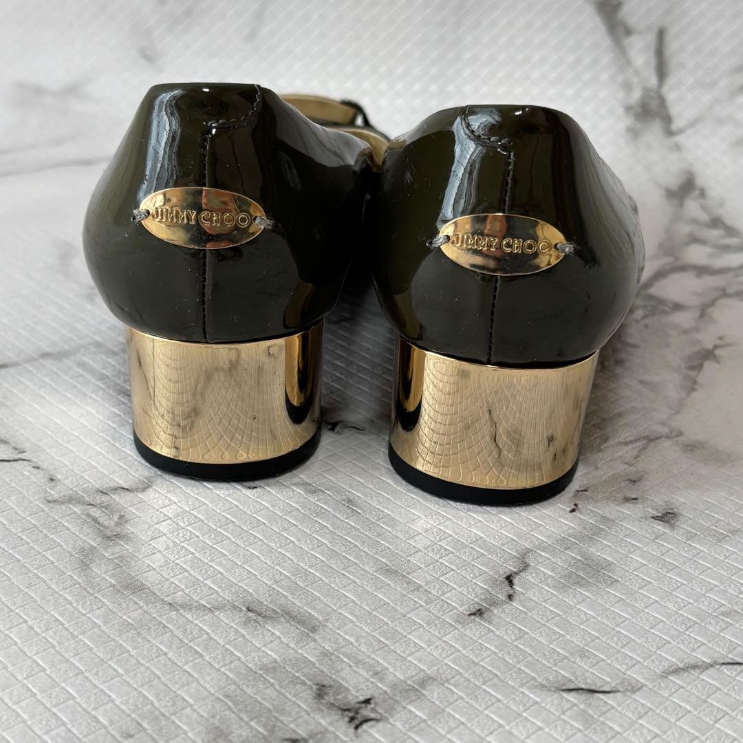 Good Condition Jimmy Choo Patent Leather Pumps Smoke 37.5 with Box