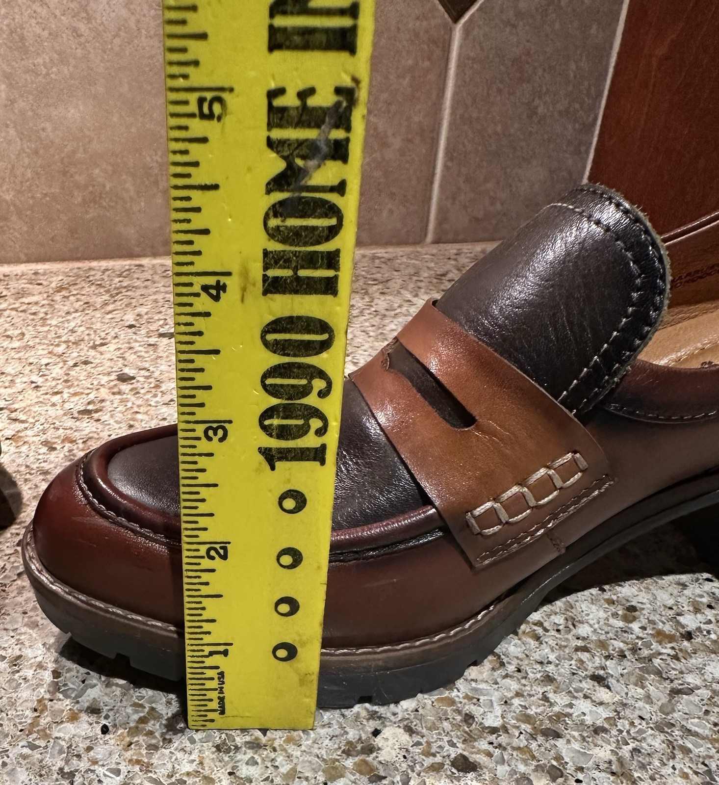 New PIKOLINOS ‘Llanes’ Women’s Mixed Loafers with Heel Cognac – EU37 (US 6-6.5)