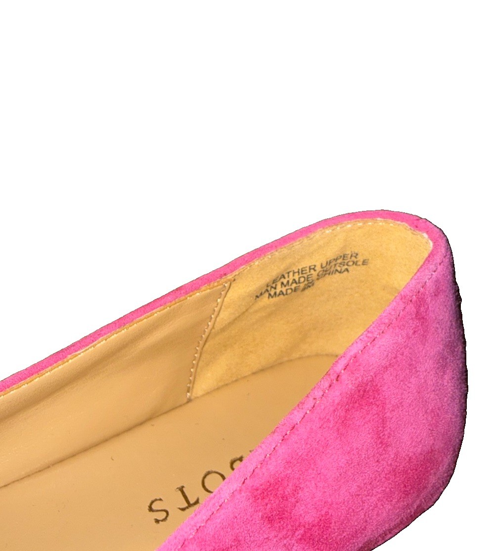 NWOT Talbots Francesca Pink Suede Leather Tassel Loafers Driving Flats Size 8