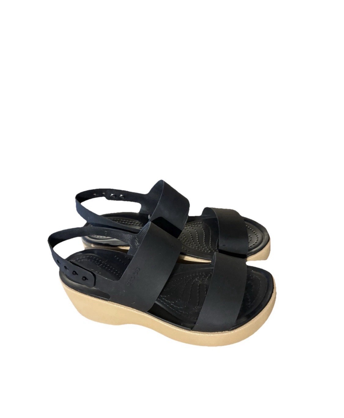 Crocs Brooklyn Sky EVA Women’s Black/Cashew Sandals- Size 6
