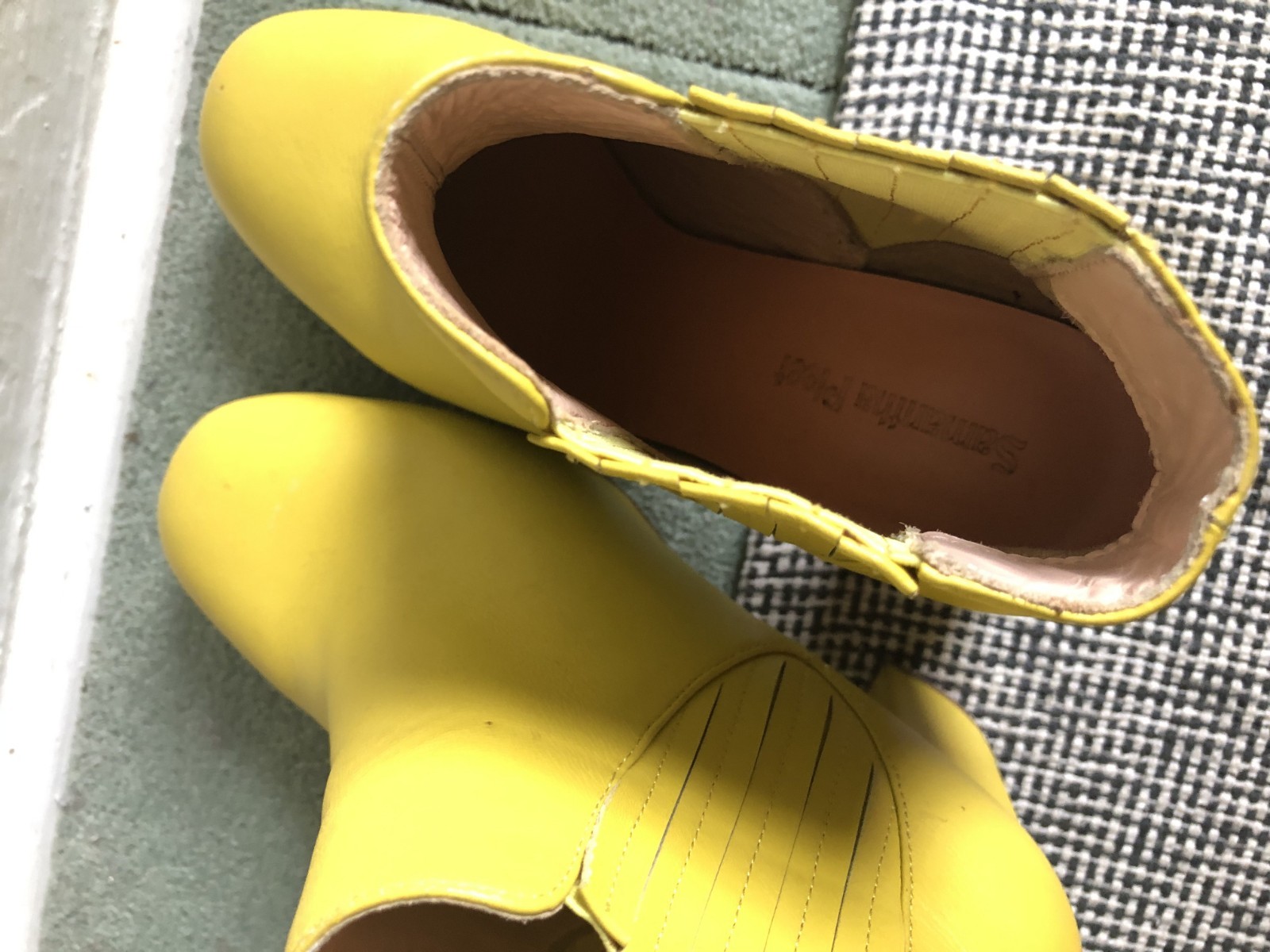 Samantha Pleet Chelsea Boots size 38, yellow