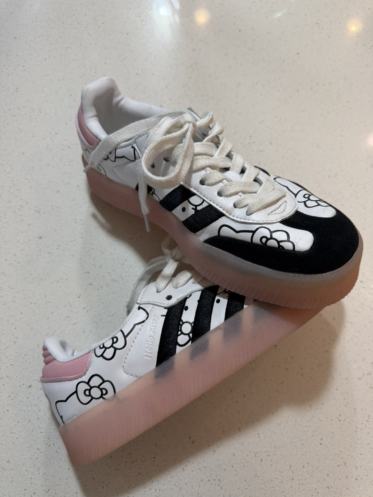 Hello Kitty x adidas Sambae White Black Clear Pink W